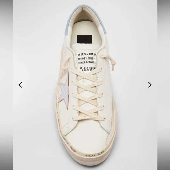 Golden Goose | Hi Star with metallic leather star and powder-blue heel tab - Picture 2 of 11